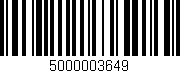 Código de barras (EAN, GTIN, SKU, ISBN): '5000003649'