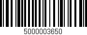 Código de barras (EAN, GTIN, SKU, ISBN): '5000003650'
