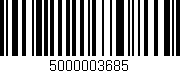 Código de barras (EAN, GTIN, SKU, ISBN): '5000003685'