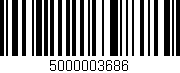 Código de barras (EAN, GTIN, SKU, ISBN): '5000003686'