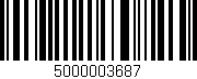 Código de barras (EAN, GTIN, SKU, ISBN): '5000003687'