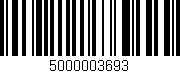 Código de barras (EAN, GTIN, SKU, ISBN): '5000003693'