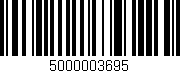 Código de barras (EAN, GTIN, SKU, ISBN): '5000003695'