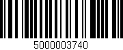 Código de barras (EAN, GTIN, SKU, ISBN): '5000003740'