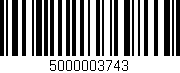 Código de barras (EAN, GTIN, SKU, ISBN): '5000003743'
