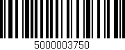 Código de barras (EAN, GTIN, SKU, ISBN): '5000003750'