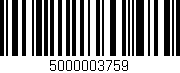 Código de barras (EAN, GTIN, SKU, ISBN): '5000003759'