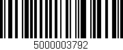 Código de barras (EAN, GTIN, SKU, ISBN): '5000003792'