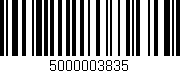 Código de barras (EAN, GTIN, SKU, ISBN): '5000003835'