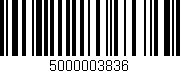 Código de barras (EAN, GTIN, SKU, ISBN): '5000003836'