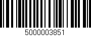 Código de barras (EAN, GTIN, SKU, ISBN): '5000003851'