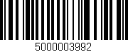 Código de barras (EAN, GTIN, SKU, ISBN): '5000003992'
