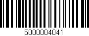 Código de barras (EAN, GTIN, SKU, ISBN): '5000004041'
