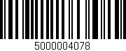Código de barras (EAN, GTIN, SKU, ISBN): '5000004078'