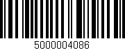 Código de barras (EAN, GTIN, SKU, ISBN): '5000004086'
