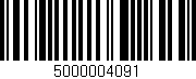 Código de barras (EAN, GTIN, SKU, ISBN): '5000004091'