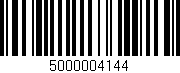 Código de barras (EAN, GTIN, SKU, ISBN): '5000004144'