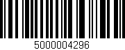 Código de barras (EAN, GTIN, SKU, ISBN): '5000004296'
