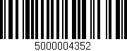 Código de barras (EAN, GTIN, SKU, ISBN): '5000004352'