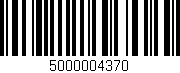 Código de barras (EAN, GTIN, SKU, ISBN): '5000004370'