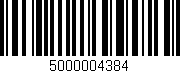 Código de barras (EAN, GTIN, SKU, ISBN): '5000004384'