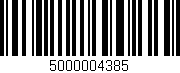 Código de barras (EAN, GTIN, SKU, ISBN): '5000004385'