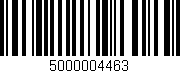 Código de barras (EAN, GTIN, SKU, ISBN): '5000004463'