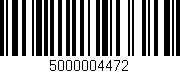 Código de barras (EAN, GTIN, SKU, ISBN): '5000004472'