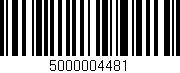 Código de barras (EAN, GTIN, SKU, ISBN): '5000004481'