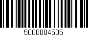 Código de barras (EAN, GTIN, SKU, ISBN): '5000004505'