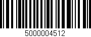 Código de barras (EAN, GTIN, SKU, ISBN): '5000004512'