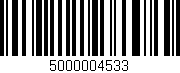 Código de barras (EAN, GTIN, SKU, ISBN): '5000004533'