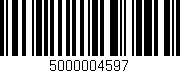 Código de barras (EAN, GTIN, SKU, ISBN): '5000004597'