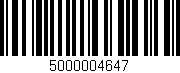 Código de barras (EAN, GTIN, SKU, ISBN): '5000004647'