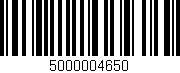 Código de barras (EAN, GTIN, SKU, ISBN): '5000004650'