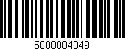 Código de barras (EAN, GTIN, SKU, ISBN): '5000004849'