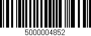 Código de barras (EAN, GTIN, SKU, ISBN): '5000004852'