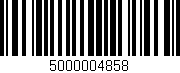 Código de barras (EAN, GTIN, SKU, ISBN): '5000004858'