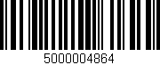 Código de barras (EAN, GTIN, SKU, ISBN): '5000004864'