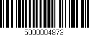 Código de barras (EAN, GTIN, SKU, ISBN): '5000004873'