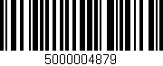 Código de barras (EAN, GTIN, SKU, ISBN): '5000004879'