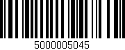 Código de barras (EAN, GTIN, SKU, ISBN): '5000005045'