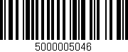 Código de barras (EAN, GTIN, SKU, ISBN): '5000005046'