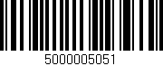 Código de barras (EAN, GTIN, SKU, ISBN): '5000005051'