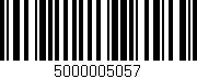 Código de barras (EAN, GTIN, SKU, ISBN): '5000005057'