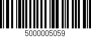 Código de barras (EAN, GTIN, SKU, ISBN): '5000005059'
