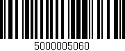 Código de barras (EAN, GTIN, SKU, ISBN): '5000005060'