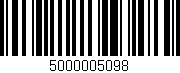 Código de barras (EAN, GTIN, SKU, ISBN): '5000005098'