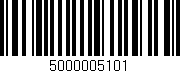 Código de barras (EAN, GTIN, SKU, ISBN): '5000005101'