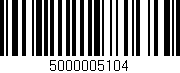 Código de barras (EAN, GTIN, SKU, ISBN): '5000005104'